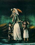 Niko Pirosmanashvili A Peasant Woman with Children Going to Fetch Water Germany oil painting artist